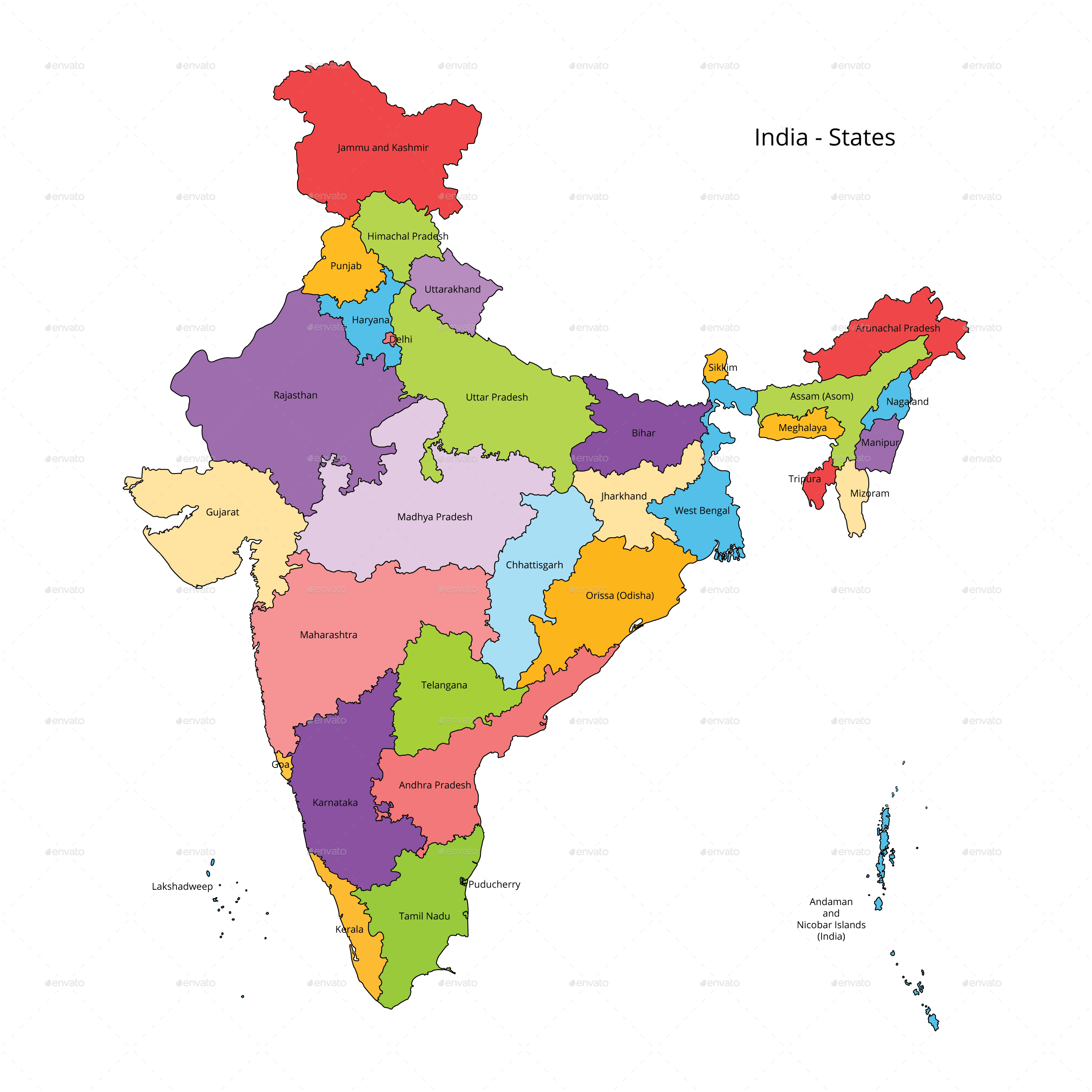 Map of India showing Plaza Cables' state-wise network presence